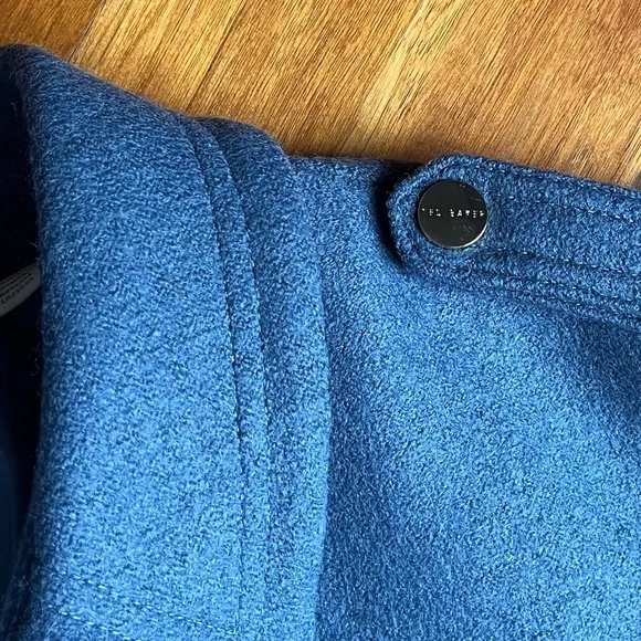 Ted Baker London Liiliey Boiled Wool Trench Coat TB Sz 6/XXL, NEW - Picture 10 of 17